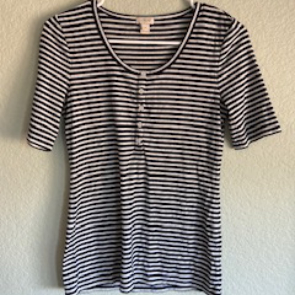 Black and White Striped top